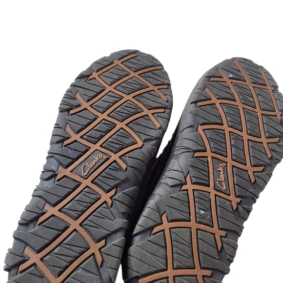 Clarks Venetian Brown Leather Moccasins Slippers Slip Ons Size 9 - Picture 3 of 7